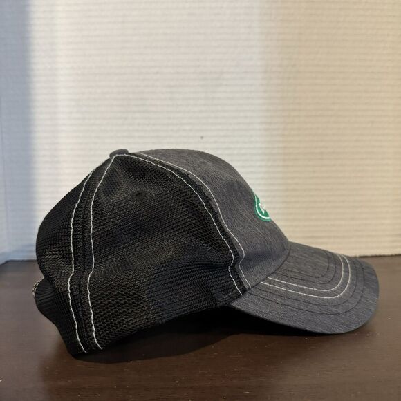 DELTAPINE Cotton Seed Farmer Trucker Hat Cap Gray Black Adjustable Xtendflex - Picture 3 of 13